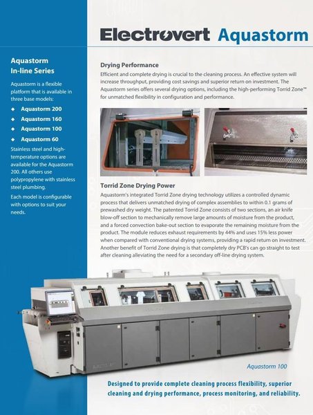 20” ELECTROVERT MODEL AQUASTORM 100 IN-LINE CLEANER WASHER: STOCK #23496