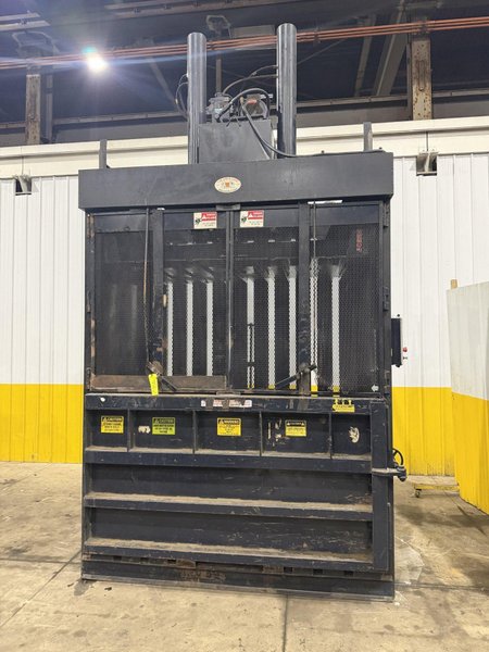 84" X 48" X 48" JV MFG MODEL #DXR-84 CRAM-A-LOT VERTICAL HYDRAULIC CARDBOARD BALER: YOBRO #24667
