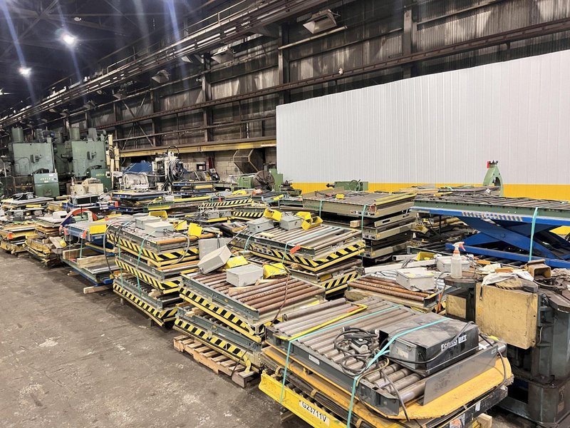 4000 LB X 48" X 40"  ECONO-LIFT MODEL #SL24-40 HYDRAULIC SCISSOR LIFT TABLE WITH ROLLER TOP: STOCK #20949