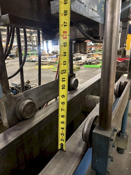 75 TON X 96" DRILCO TRAVELING HEAD HYDRAULIC STRAIGHTENING PRESS: YOBRO #25865