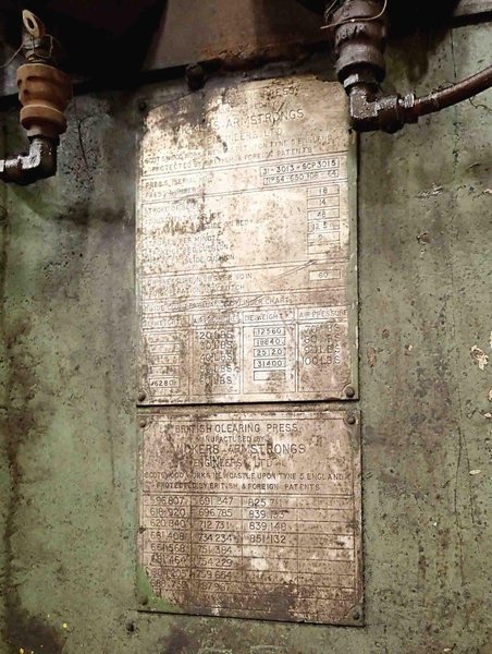 660 Ton British Clearing Model S4-650 108-64 Straight Side Press- 66″ x 108″ Bed, 18″ Stroke, 48″ Shut