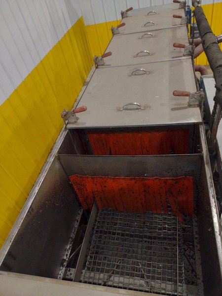 17034: 3 STAGE X 12&quot; WIDE FLO-MATIC MODEL #C20-2-1BELT CONVEYOR STAINLESS STEEL HEATED PARTS WASHER: STOCK #17034