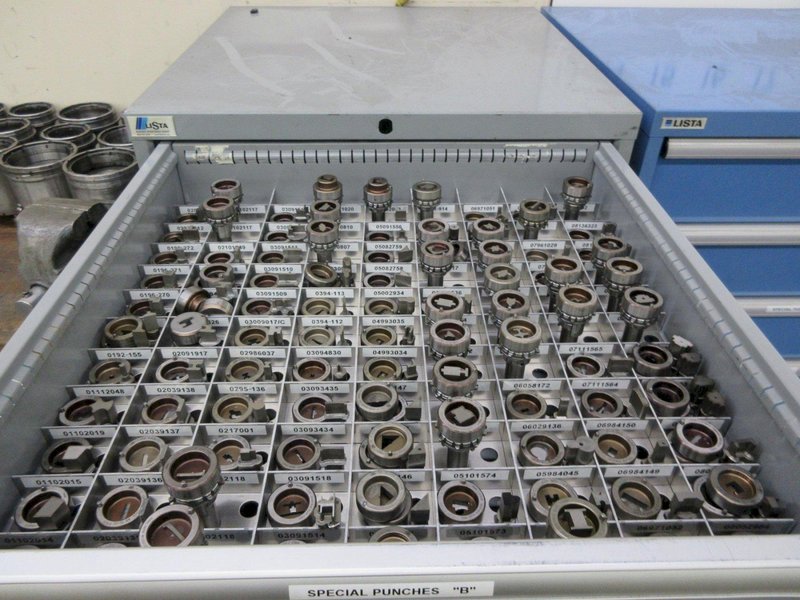 Lista Cabinet with 8 Drawers and Contents 112 Style and Marathon 112  Special Punches for CNC Turret Punch- Auction Item