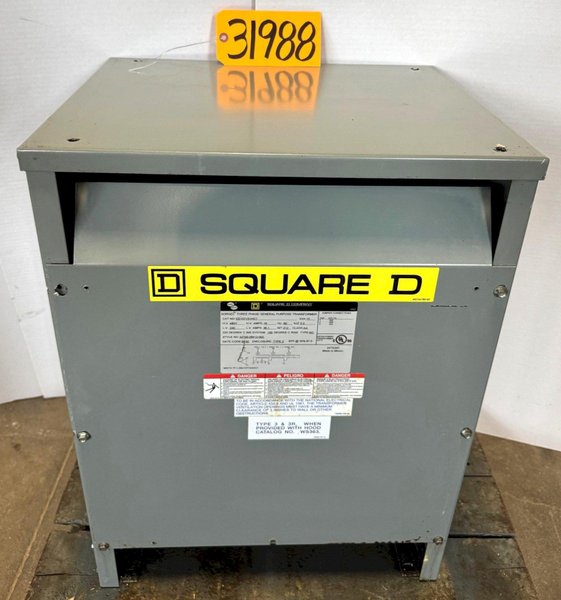 15 KVA Square D Transformer Cat. No. EE15T151HCT, HV 480, LV 240, 3 Phase