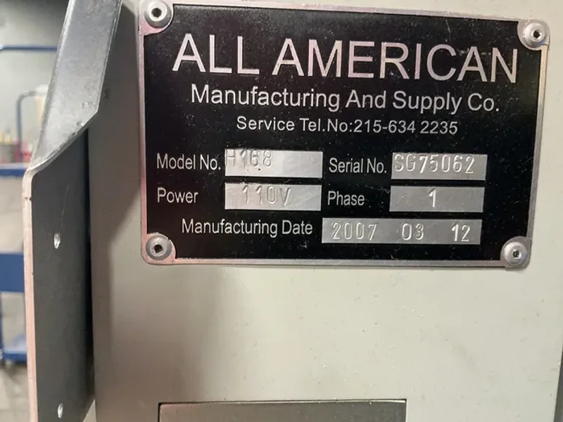 ALL AMERICAN HOT STAMPING MACHINE   -  H168