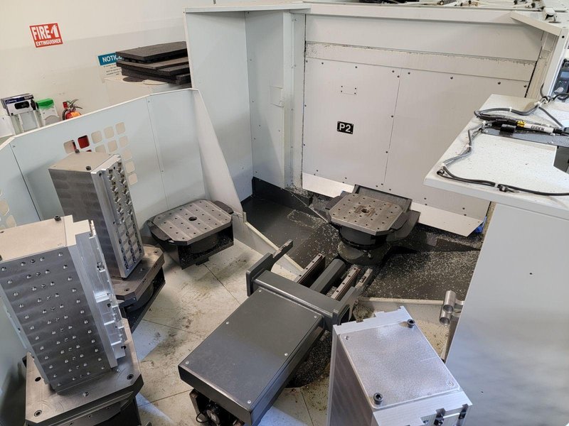 Haas EC-400 Pallet Pool 4-Axis CNC Horizontal Machining Center with 6-Station Pallet Pool, 12,000 RPM Spindle, Full 4th Axis, 100 Station Tool Changer, 1000 PSI Through Spindle Coolant, and Probing.