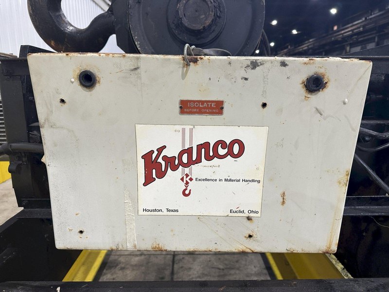 20 TON X 38' KRANCO OVERHEAD DOUBLE GIRDER BRIDGE CRANE: STOCK #21900