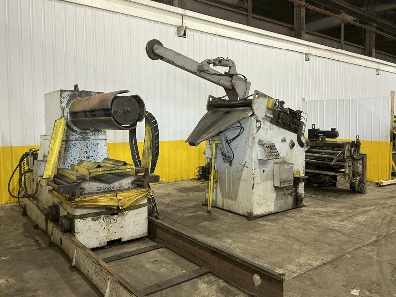 30,000 LBS X 36" PERFECTO COIL FEED LINE, COIL REEL UNCOILER &amp; STRAIGHTENER: YOBRO #24871