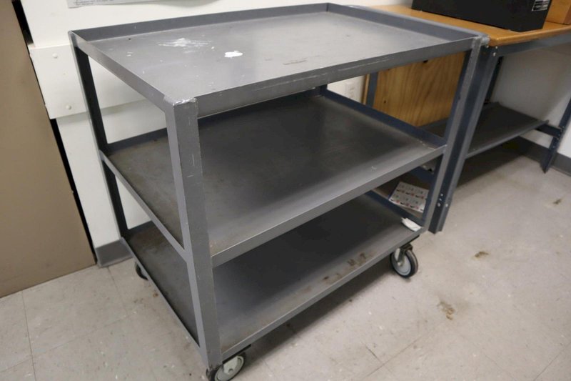 JamCo Steel 3 Shelf Rolling Shop Cart- Auction Item