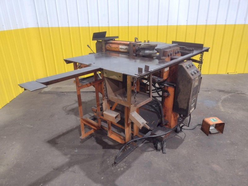 3" HUTH MODEL #2007 HYDRAULIC RAM TYPE TUBE BENDER &amp; END FORMER: STOCK #19709