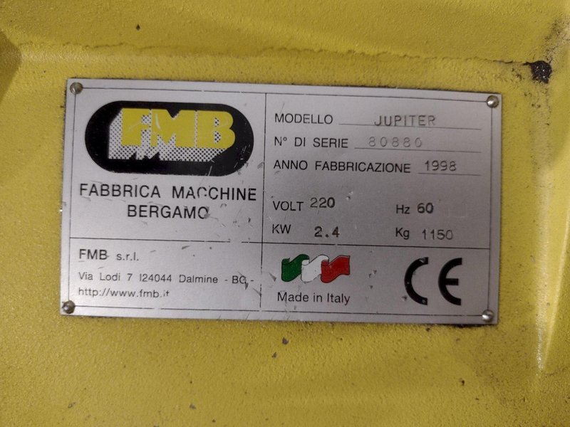 10" x 12" FMB JUPITER AUTOMATIC 60 DEGREE MITRE HORIZONTAL BANDSAW. STOCK #0655326