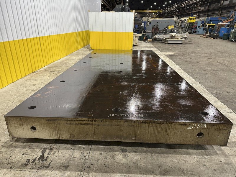 10&#039; WIDE X 23&#039; LONG X 14&quot;  HIGH LAKE SHORE HEAVY DUTY CAST LAYOUT FLOOR PLATE / TABLE: STOCK #11369