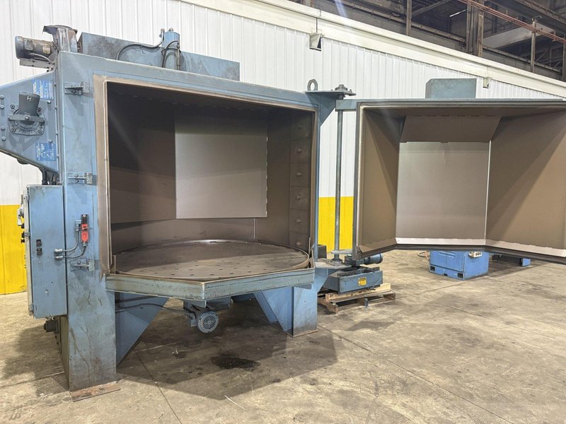 72” PANGBORN MODEL #6LK-7 ROTARY TABLE SHOT BLAST MACHINE, ONLY 962 HOURS: YOBRO #25200