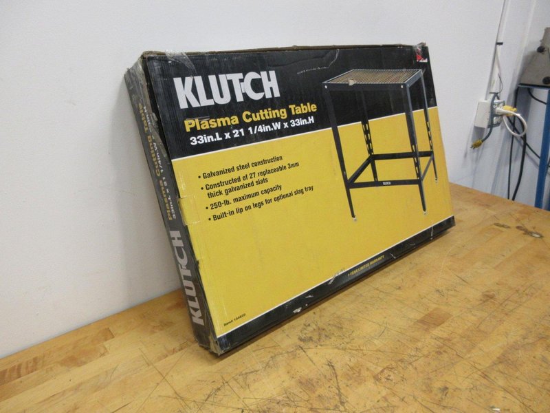 Klutch Plasma Cutting Table, 33" x 21.25" x 33", **New In Box**- Auction Item