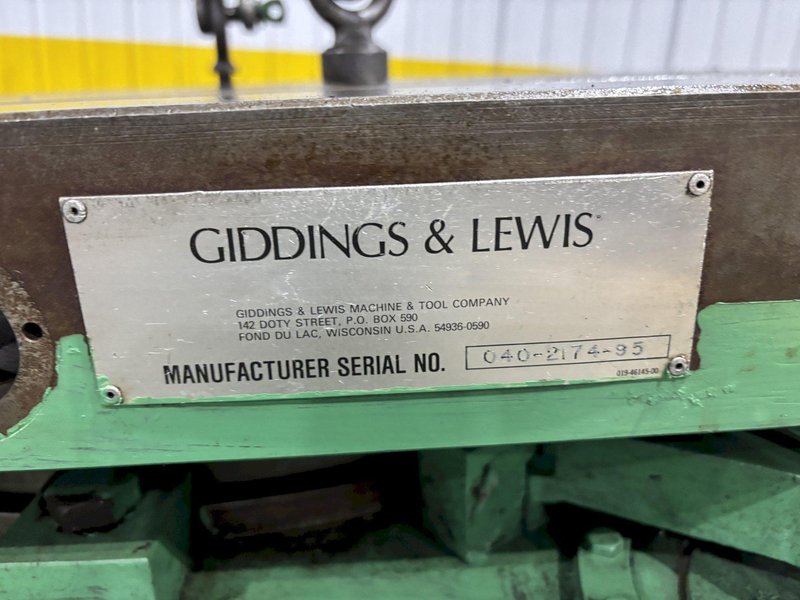 36&quot; X 48&quot; GIDDINGS &amp; LEWIS AIR LIFT ROTARY TABLE: STOCK #23587
