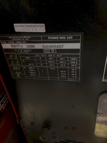 LINCOLN ELECTRIC POWER MIG 300 WELDER USED