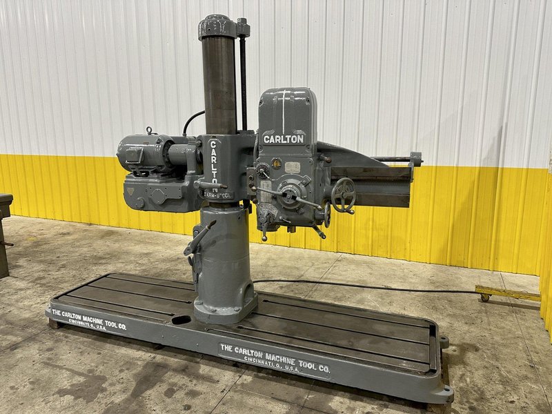 3&#039; X 9&quot; CARLTON MODEL #1A RADIAL ARM DRILL WITH DUAL BASE: STOCK #22001