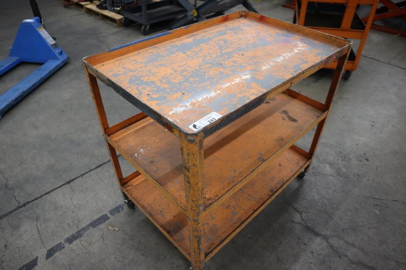 Metal Cart w 3 Shelves- Auction Item