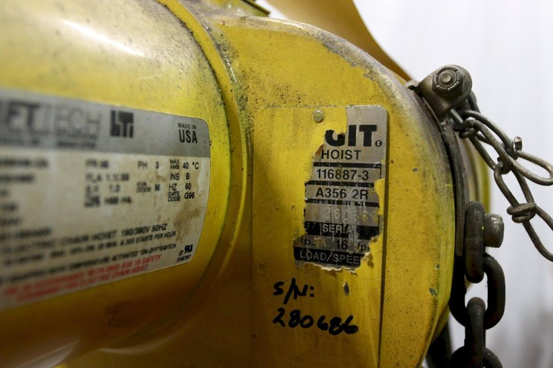 1/4 TON BUDGIT ELECTRIC POWERED CHAIN HOIST: STOCK #12000