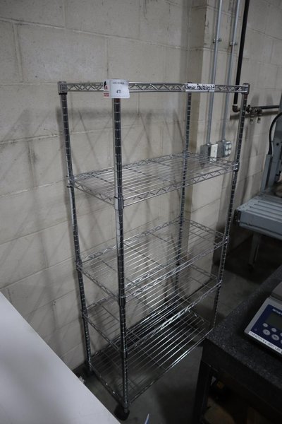 Rolling Wire Shelving - 5 Shelves- Auction Item