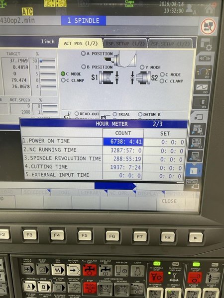 Okuma Multus B250II-W Mill Turn, 2022 – Sub Spindle, 40 Tool ATC, Parts Catcher