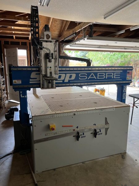 4’x8′ ShopSabre Pro 404 CNC Router, 2018 – Dust Collector, Vacuum Pump