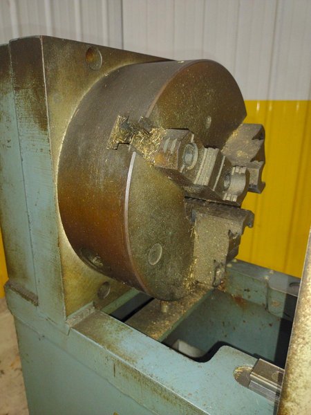 J.F. BERNS MODEL 76-JB-3 CHAMFERING MACHINE w/ 10&quot; 3-JAW CHUCK: STOCK #23372