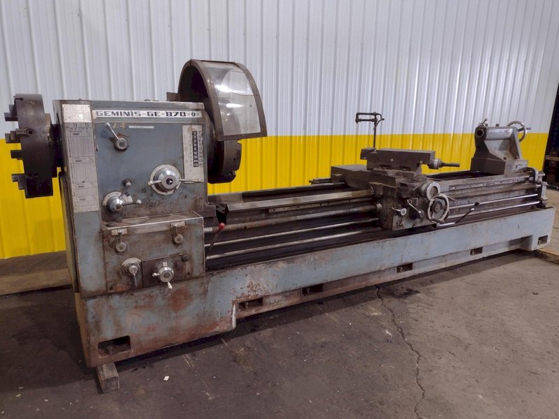 30" X 96" GEMINIS 9" HOLLOW SPINDLE MODEL #GE-870 ENGINE LATHE, 9" HOLE: STOCK #18925