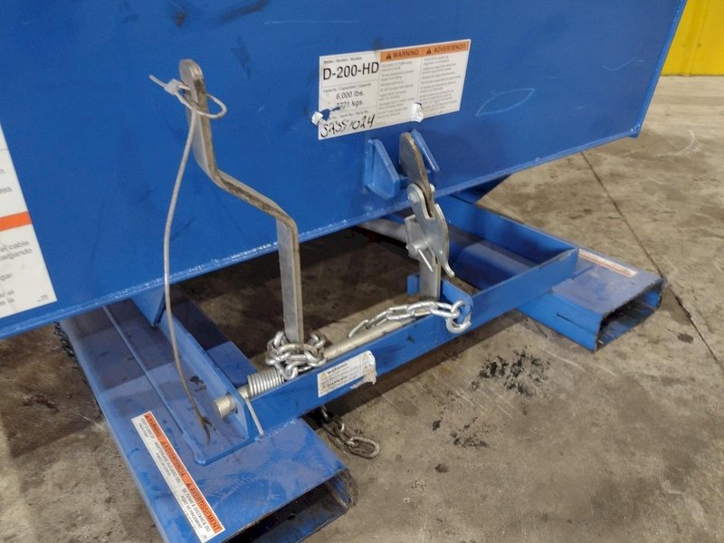 1 YARD X 6,000 LBS VESTIL MODEL #D-HOP-100-HD SELF DUMPING HOPPER: STOCK #22493