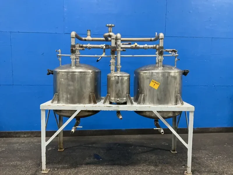 1 @ ~10 GALLONS 2 @ ~85 GALLONS 3-S/S TANK STILL