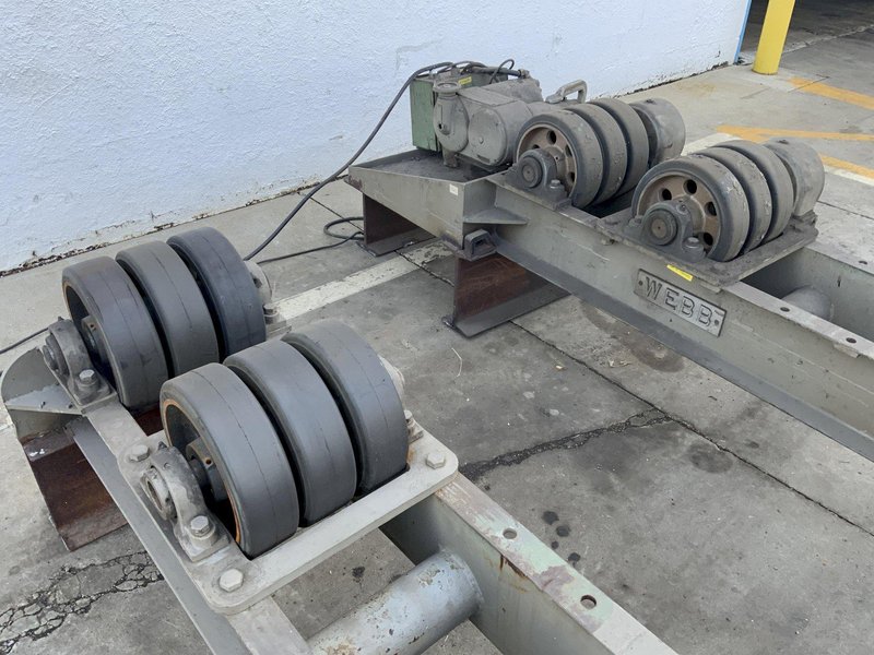 16,000 LBD WEBB MODEL #T-24 TANK TURNING ROLL SET: STOCK #80976