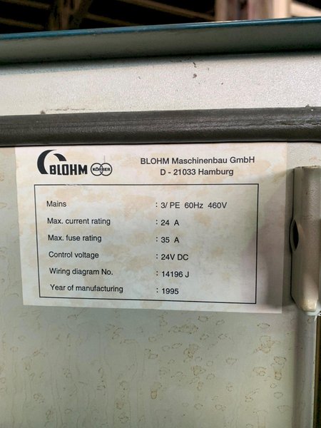 24" X 48" BLOHM PLANOMAT 612 CNC HYDRUALIC SURFACE GRINDER. STOCK # 0632322