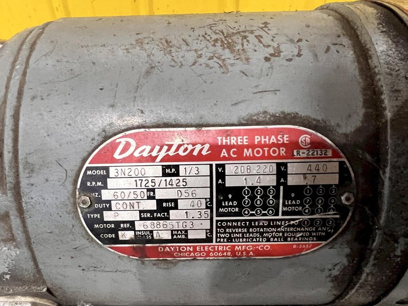 .3 HP DAYTON END FINISHER: STOCK #23485