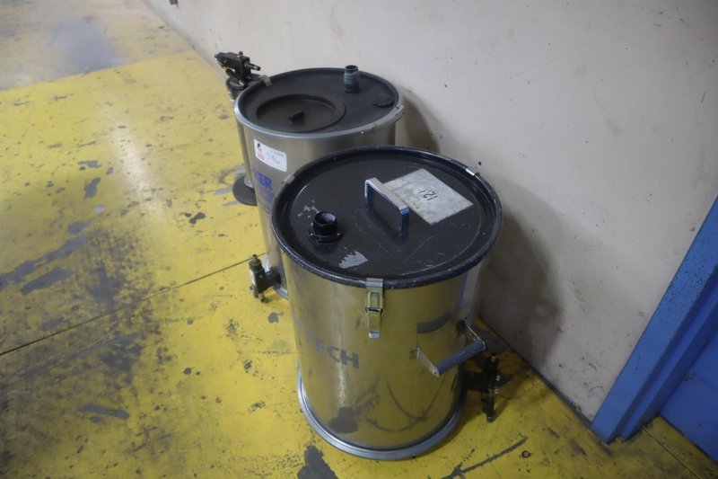Parker Ionics and Iontech Stainless Steel Powder Coating Hoppers- Auction Item