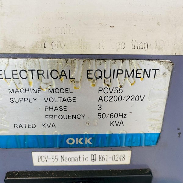 OKK PCV 55 CNC VERTICAL MACHINING CENTER. STOCK # 0633821