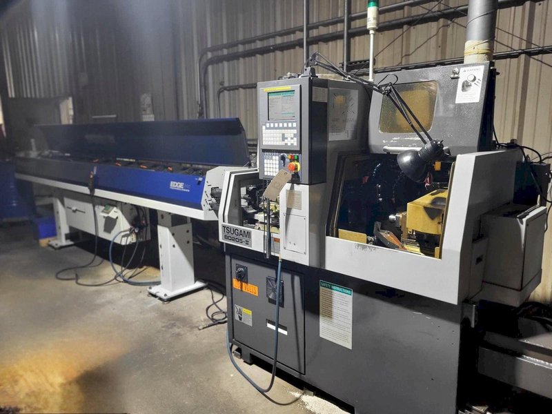 Tsugami B0205-II 5-Axis CNC Swiss Lathe, 2013 – Fanuc OI-TD Control, Edge Bar Feeder, High Pressure Coolant, Chip Conveyor