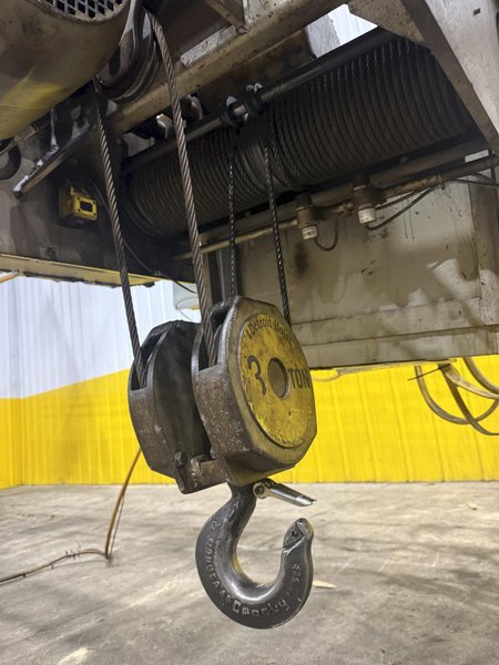 3 TON X 20' X 60' OSBORN SINGLE GIRDER CRANE SYSTEM, FREE STANDING, DETROIT HOIST: YOBRO #24535