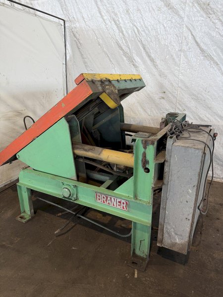 6,000 LB X 48" LBS BRANER HYDRAULIC DOWNLAYER TABLE. STOCK # 0435626