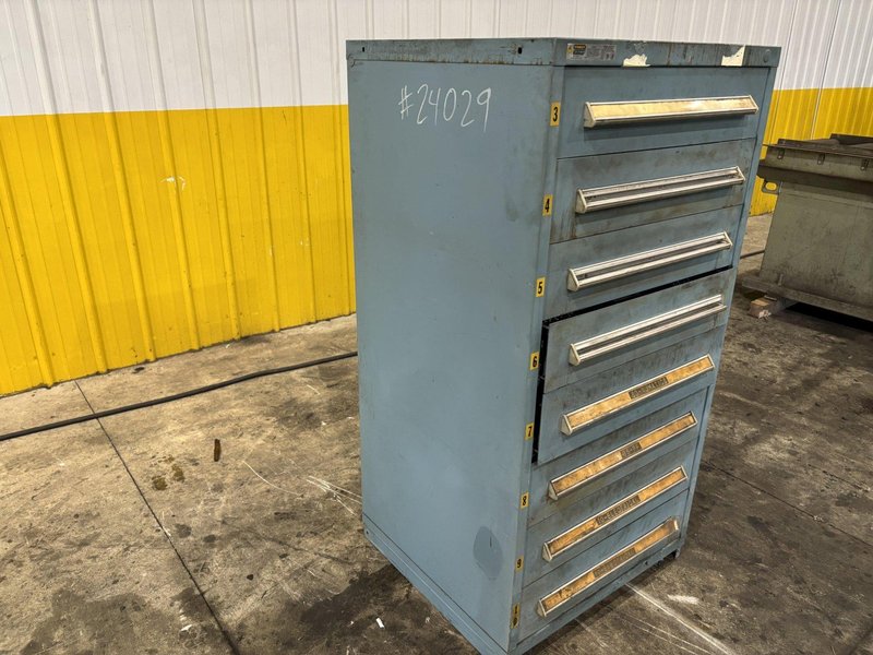 10 DRAWER STANLEY VIDMAR 28&quot; X 30&quot; X 59&quot; PARTS STORAGE CABINET: YOBRO #24029