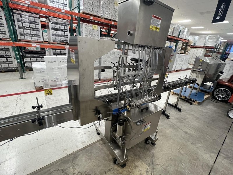 Kaps-All Complete Bottling &amp; Corking Line – AC-65 Bottle Cleaner, FA-PG-E 12-Head Filler, BC-23 Carrier, Conveyors &amp; Custom Feeder Corker