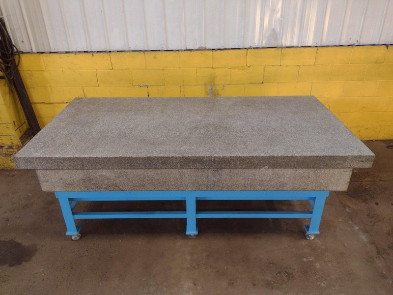 8&#039; X 4&#039; X 14&quot; CHALLENGE PRECISION LAYOUT INSPECTION GRANITE TABLE W/ EDGE LEDGES: STOCK #23812