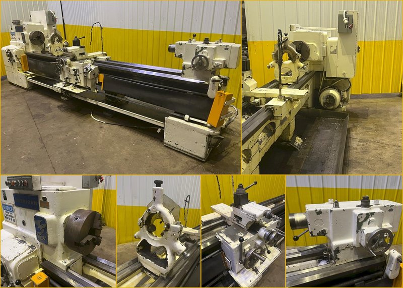 25” X 132” AMERICAN ZIP SHIFT ENGINE LATHE 2&quot; HOLE: STOCK #16791