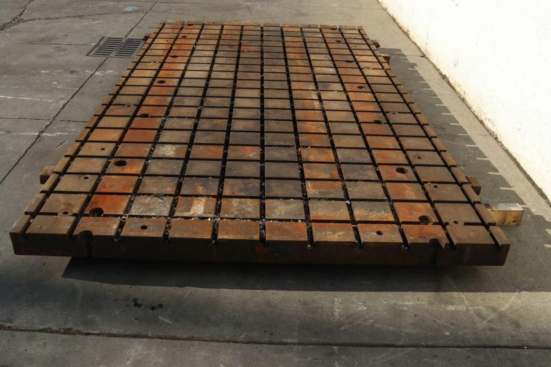 78" X 144" X 4-1/2" SOLID STEEL T SLOTTED PLATE: STOCK #73341