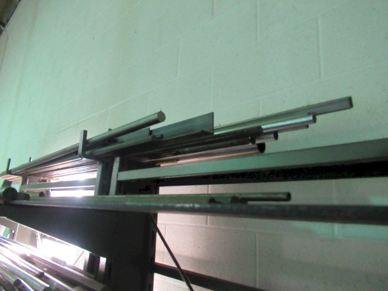 Cantilever Racking, Adjustable with Assorted Round and Flat Stock- Auction Item