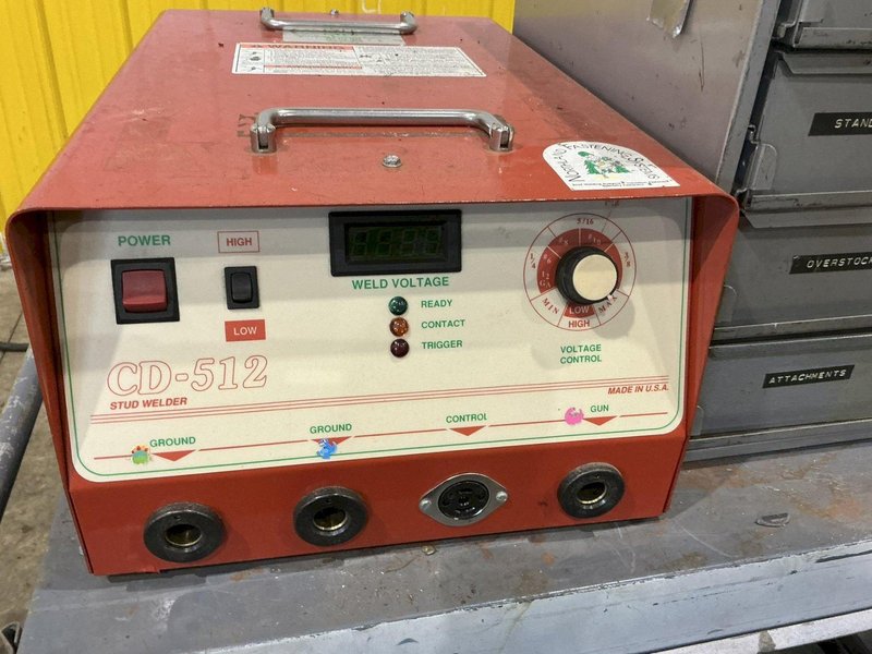 3/8" PRO-WELD MODEL #CD-512 STUD WELDER &amp; QUANTITY OF STUDS &amp; TOOLING: STOCK #22325