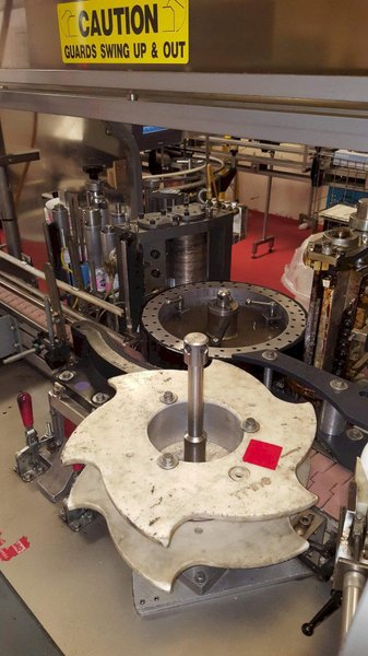 Trine Model 4500 Roll-Fed Wrap Around Hot Glue Labeler