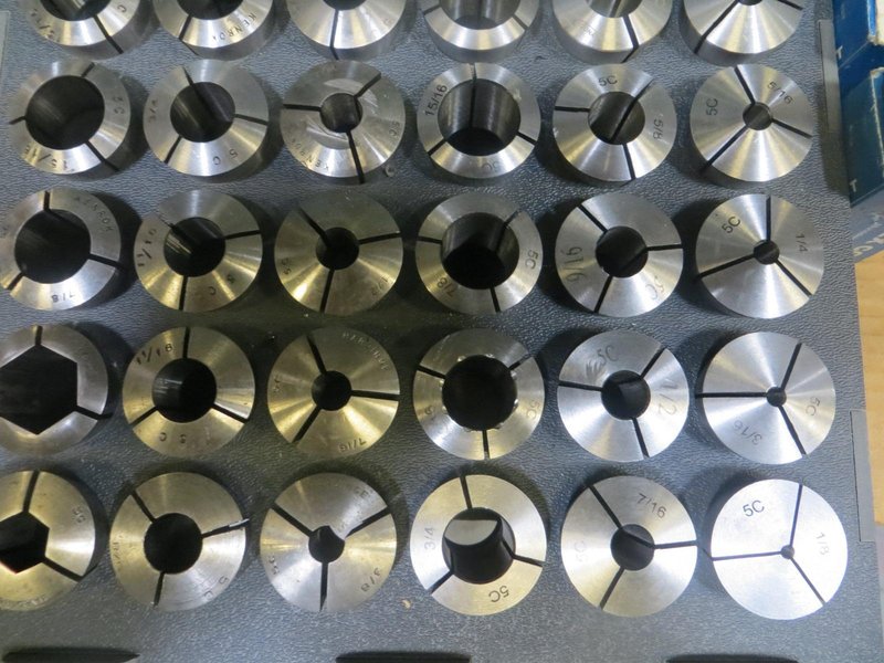 5C Collets w Storage Rack - Including Hardinge and Lindex- Auction Item