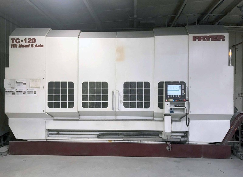 Fryer TC-120 5-Axis CNC VMC, 2018 – 120″ x 32″, TSC, 40 HP, 18K Spindle
