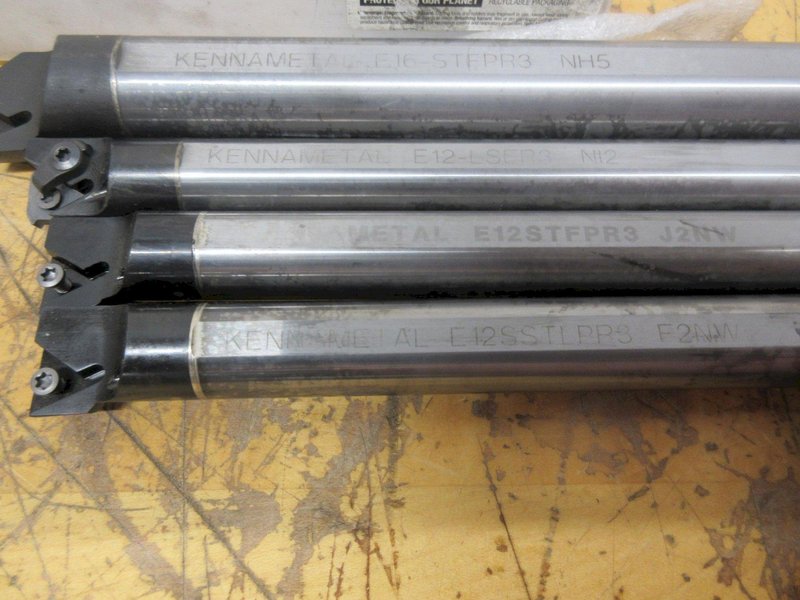 Kennametal Carbide Shank Boring Bars Coolant Through (5pcs), (4) 3/4" and (1) 1" Shank  *** All Appear Unused***- Auction Item