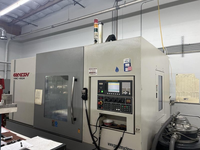Ganesh VMC-4924 Vertical Machining Center, 2011 – 10K Spindle, 4th Axis Ready, Fanuc Oi Control